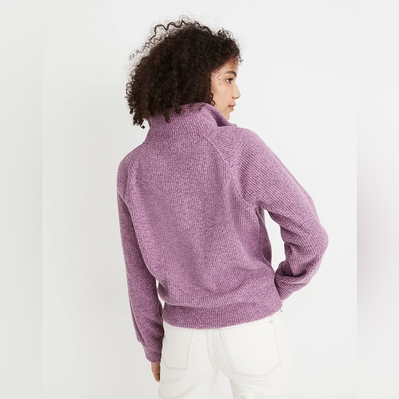 Madewell Fleece Half-Zip Popover Top - Picture 4 of 8